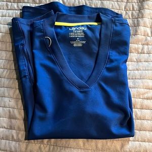 Galaxy Blue Landau Scrub Top